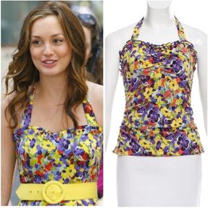 Alice + Olivia Blair Waldorf Floral Halter Top in Size XS